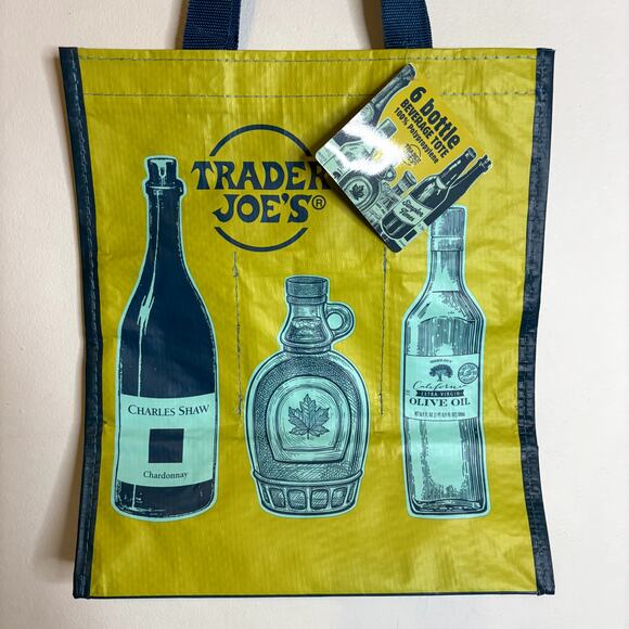 LOT 3x — Trader Joe’s 6 Bottle Wine Drink Beverage Carrier Gift Grocery Tote Bag - Picture 10 of 12